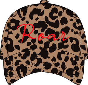 豹纹字母棒球帽