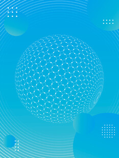 蓝色渐变几何抽象背景图