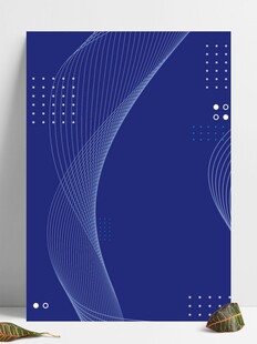 蓝色线条抽象装饰画