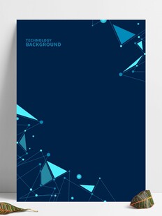 深蓝几何背景海报设计