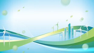 绿色能源城市景观图