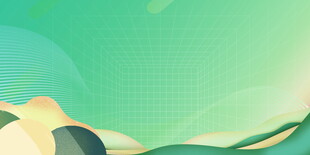 清新渐变绿色山丘背景图