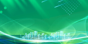绿色科技城市背景图