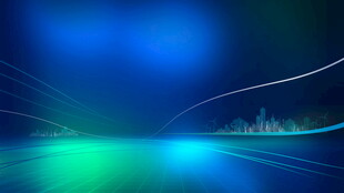 梦幻蓝绿渐变光影背景