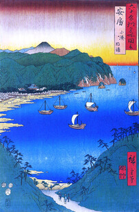 日本浮世绘风格海景画作