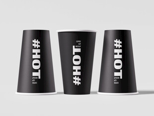 热饮纸杯咖啡杯设计展示样机