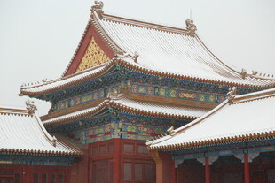 故宫雪景中式古建筑之美