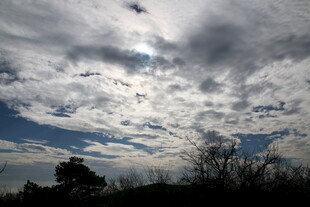 阴云密布下的天空景象