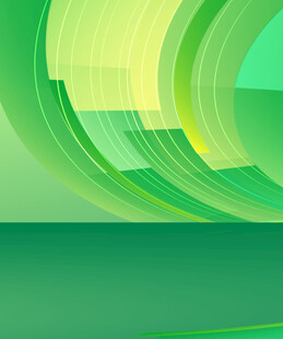 绿色渐变动感曲线背景图