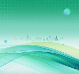 清新绿调波浪背景图