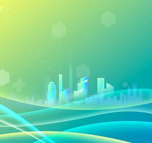 梦幻城市渐变背景图