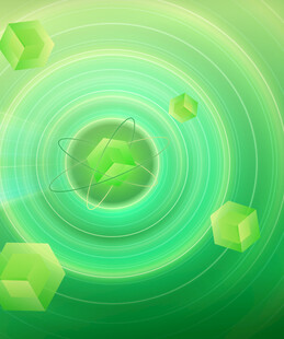 绿色动感几何元素背景图