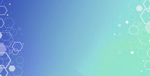 渐变蓝绿背景六边形图案