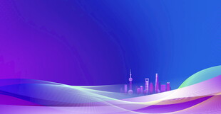 梦幻渐变城市背景图