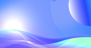 梦幻蓝色渐变波浪背景图