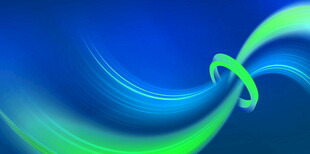 蓝绿渐变动感抽象线条图