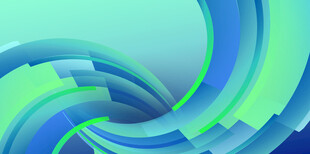 蓝绿渐变抽象螺旋图案