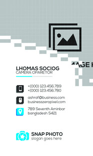 高档简约蓝色系名片模板