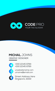 科技风代码专业名片模板