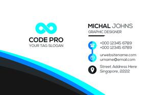 科技风简约名片设计模板