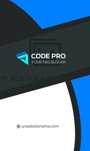 高档简约蓝色系名片模板