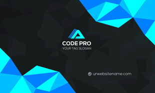 高档简约蓝色系名片模板