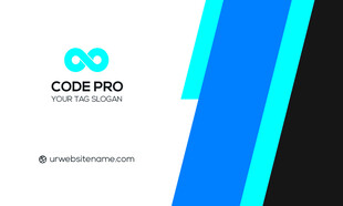 高档简约蓝色系名片模板