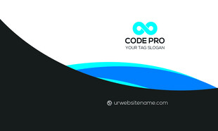 简洁科技风名片设计