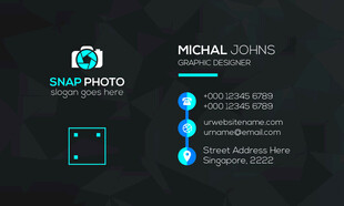 高档简约蓝色系名片模板