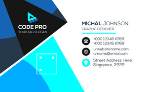 现代科技名片设计模板