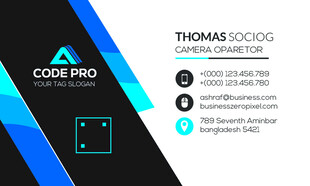 酷黑科技风企业名片设计