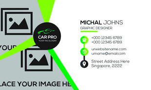 高端简约绿色名片模板 