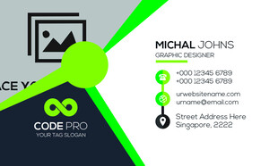 高端简约绿色名片模板 