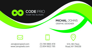 高端简约绿色名片模板 
