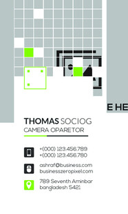 高端简约绿色名片模板