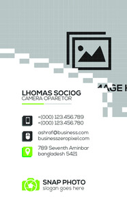 高端简约绿色名片模板