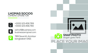 高端简约绿色名片模板