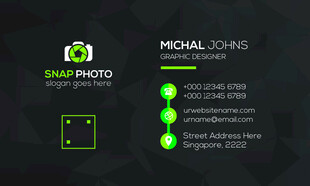 高端简约绿色名片模板