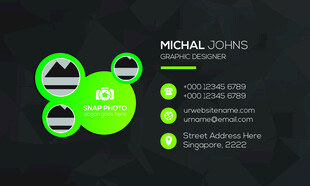 高端简约绿色名片模板