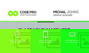 高端简约绿色名片模板