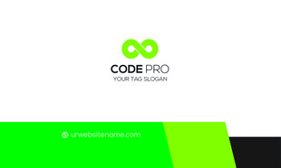 高端简约绿色名片模板 