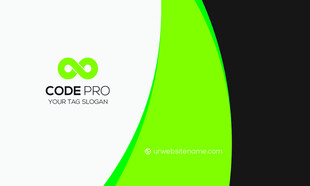 高端简约绿色名片模板 