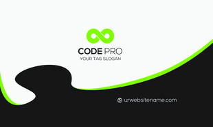 高端简约绿色名片模板 