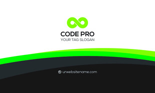 高端简约绿色名片模板