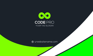 高端简约绿色名片模板 