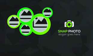 高端简约绿色名片模板 