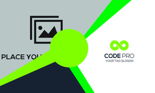 高端简约绿色名片模板