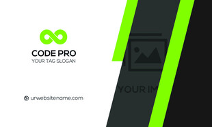 高端简约绿色名片模板 