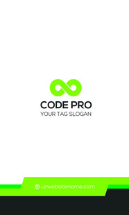 高端简约绿色名片模板