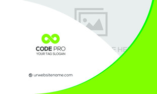 高端简约绿色名片模板 